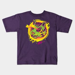 The Cat with Laser Eyes Kids T-Shirt